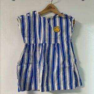 Bonmot kids Striped Dress with Smiley Patch size 2T